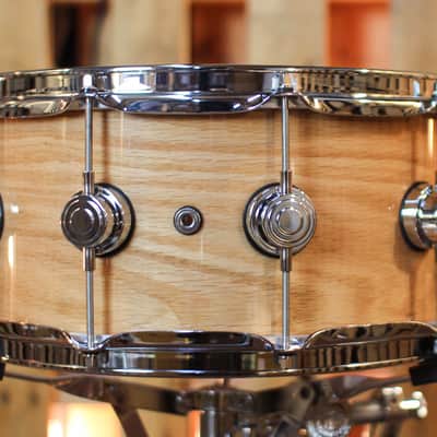 DW 6.5x14 Collector's Pure Oak HVLT Natural Lacquer Snare Drum - SO#1424770 image 3