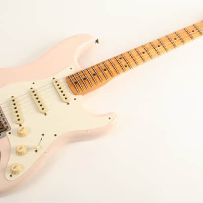 Fender Custom Shop 1956 Stratocaster Journeyman Relic Faded Aged Shell Pink CZ580311 image 4