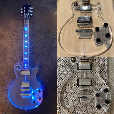Unbranded Crystal Clear Acrylic Lucite Les Paul Clear image 4