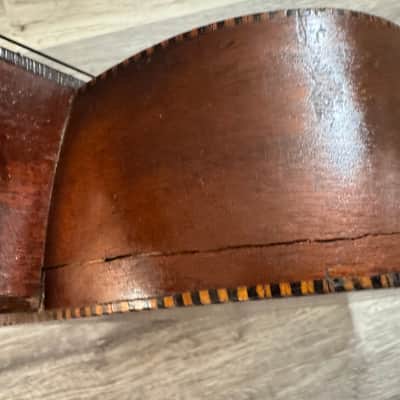 Antique 1920s Parlor Guitar Oscar Schmidt George Washburn Regal Supertone Walnut image 17