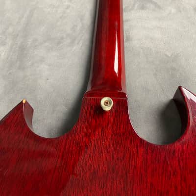 Heerby SG Kasuga MIJ Rare! Neck Thru 1977 Trans Red image 10