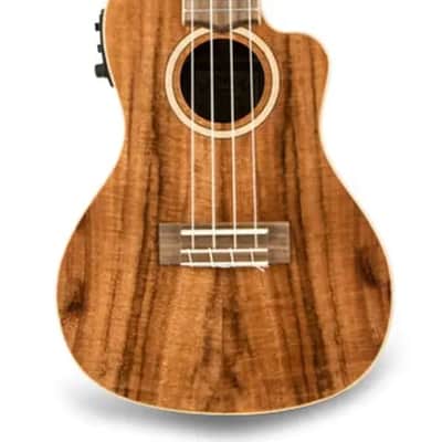 Lanikai ACS-CEC All Solid Acacia Concert Acoustic-Electric Ukulele image 3