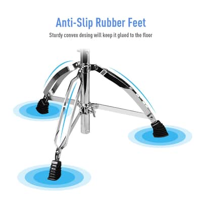 SONICAKE Drum Throne Adjustable Drum Stool Foldable with Anti-Slip Padded Seat Black image 3