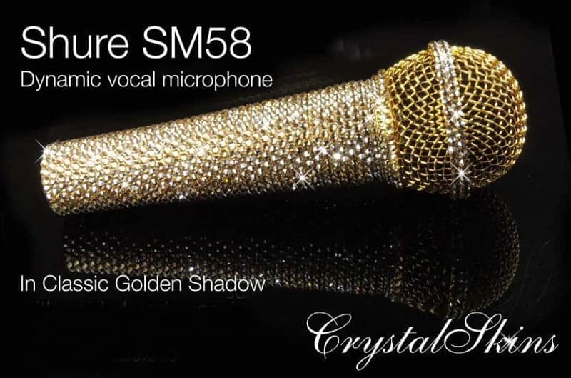 【プロト限定】 ダイヤモンドマイク SHURE SM58 スワロ ジルコニア Shure SM58 2024 - Gold Crystal | Reverb