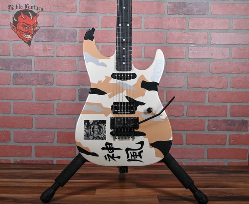 ESP Kamikaze 3 George Lynch Signature Desert Camo with Kamikaze Graphic 2024 w/OHSC image 1