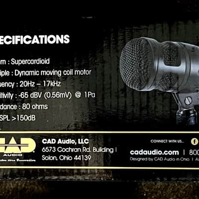 CAD D88 Supercardioid Kick Drum Microphone 2010s - Black image 2