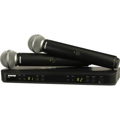 Shure BLX288/SM58-H9 Dual Handheld Wireless Microphone Mic System 512 to 542 MHz image 1