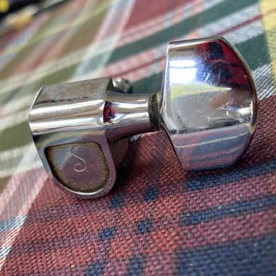 Single Vintage 70s Schaller 45 degree Tuner Chrome, Bass Side - W Germany image 2
