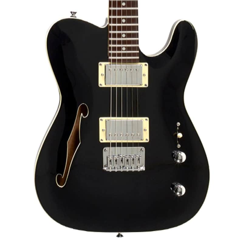 Michael Kelly 58 Thinline Electric Guitar Black image 1