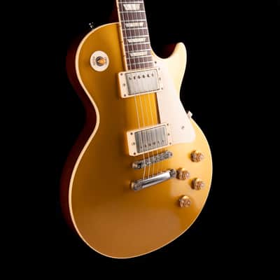 Pre-Owned 2015 Gibson Custom Shop CS7 50's Style Les Paul Standard VOS Gold Top With OHSC image 6