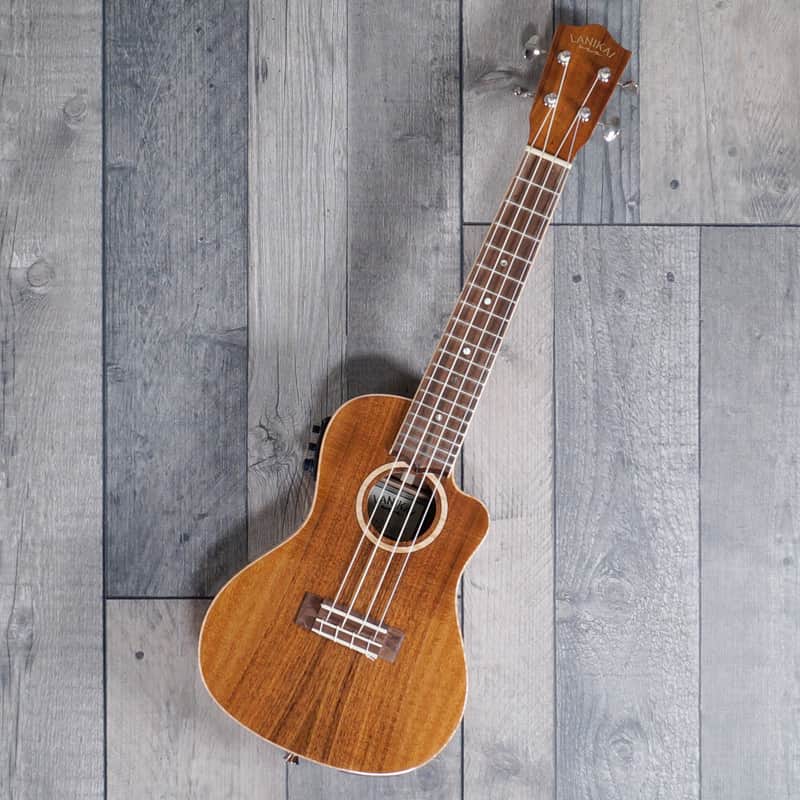 2021 Lanikai ASC-CEC Acacia Top, Electro, Cutaway 'Concert' Uk...