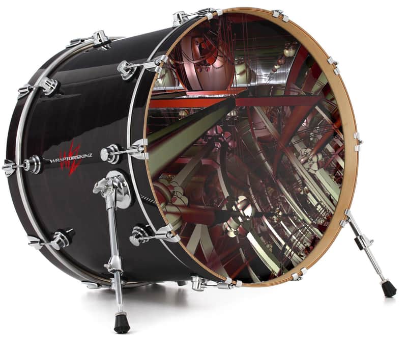 Skin Decal fits 24" Bass Kick Drums Domain Wall image 1