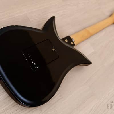 1980s Tokai Blazing Fire Talbo A-100D Vintage Aluminum Body Guitar HH Black, Japan image 12