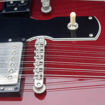 Burny  Jimmy Page Red RSG-140 Double Neck Guitar CIRCA 1992 Cherry Red image 6