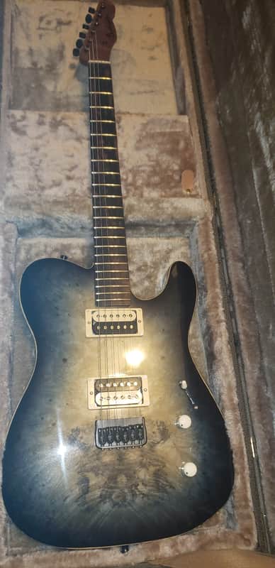 Ayala BastardCaster Custom Tele 2019 Midnight Blue Burst image 1