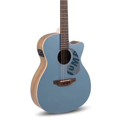Applause AEO-69-B Applause Jump Series OM Cutaway Solid European Spruce Top Maple Neck 6-String Acoustic-Electric Guitar - Lagoon image 1