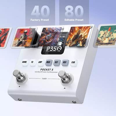 Donner Pocket X 62 Multi Effects Pedal Electric Guitar & Bass AMP Modeler image 5
