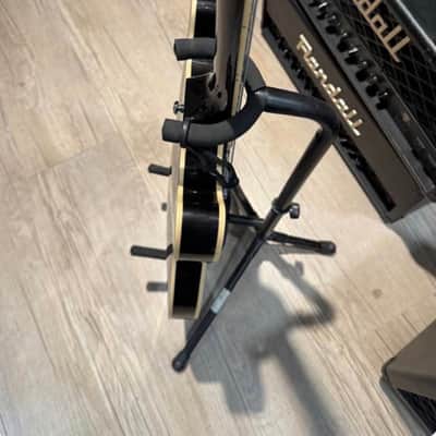 D'Angelico Premier DC Semi-Hollow Double Cutaway with Stop-Bar Tailpiece, Pau Ferro Fretboard 2023 - Present Black Flake image 2