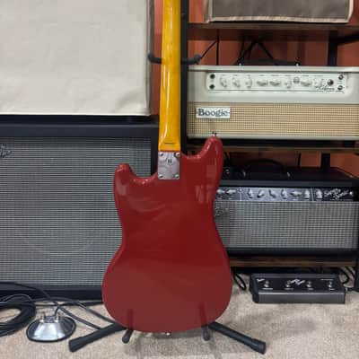 1995 Fender MG-69 Mustang Reissue - Fiesta Red - Made in Japan (MIJ) - Includes Hardshell Case image 8