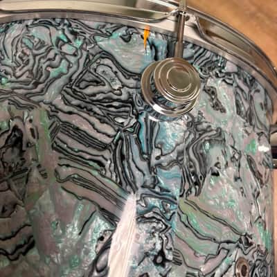 DW Collector's Series Drum Set - 10/12/15/22/14 Blue Abalone Finishply 1999 image 13