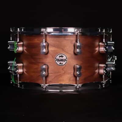PDP 14" x 8" Limited Maple Walnut Snare Drum, Natural Satin image 1