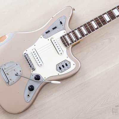 2024 Nash JG-63/BB Offset Electric Guitar Shoreline Gold Medium Aged w/ Blocks + Binding, Lollar, Case & Tags image 1