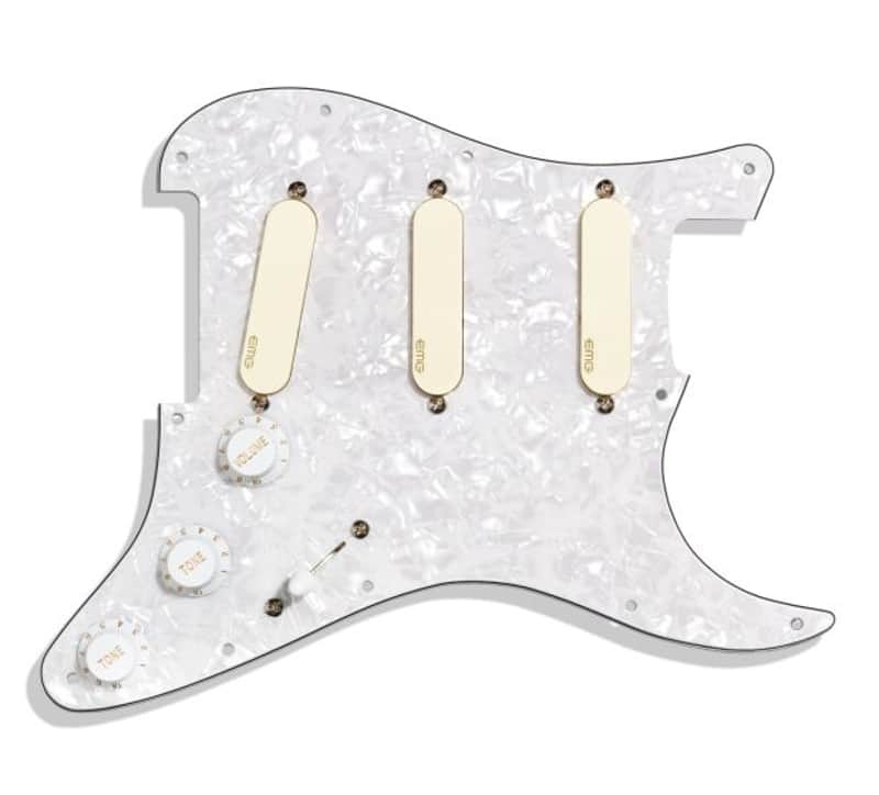 EMG DG20 David Gilmour Signature Pre-Wired Pickguard - White Pearl -NEW image 1