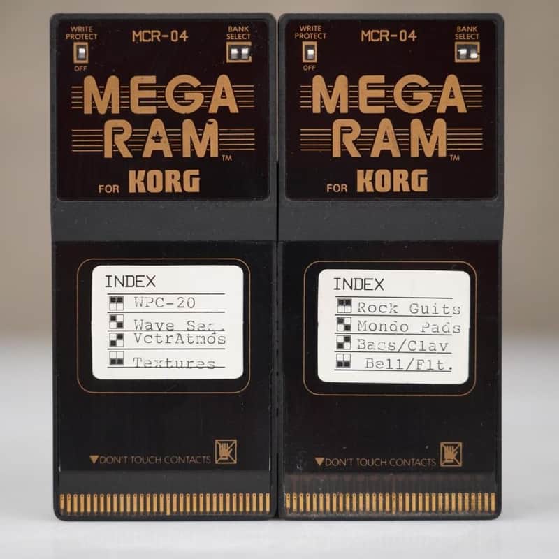 2 Korg MCR-04 Mega RAM Cards Loaded with Wavestation Sounds #59271 image 1