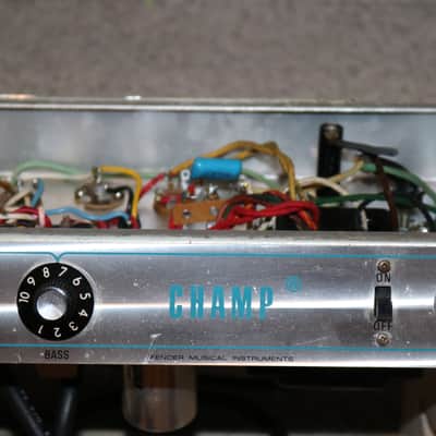 Vintage Fender Silverface Champ Tube Amp Chassis - Fully Working - No Tariffs image 5