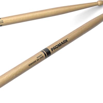ProMark Rebound 5B Long Hickory Drumsticks, Acorn Wood Tip, One Pair image 1