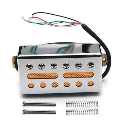 Chrome Guitar Humbucker Pickups Neck and Bridge Set image 2
