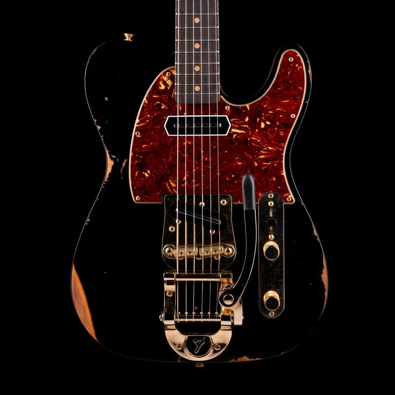 Pre Owned Fender Custom Shop Limited Edition Bow Tie Telecaster Custom Relic Black with OHSC image 1