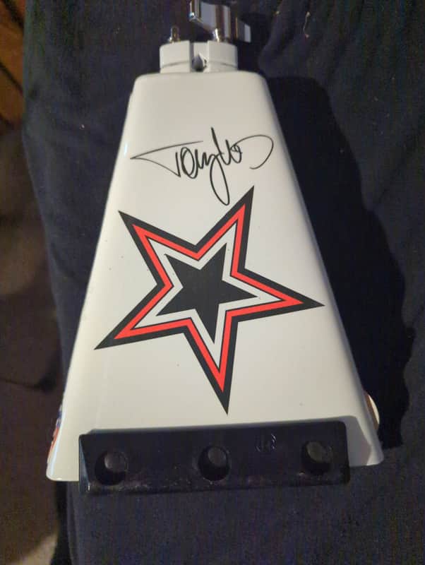 Latin Percussion LP009TL Tommy Lee Signature Rockstar Ridge Rider Cowbell 2021 - White image 1