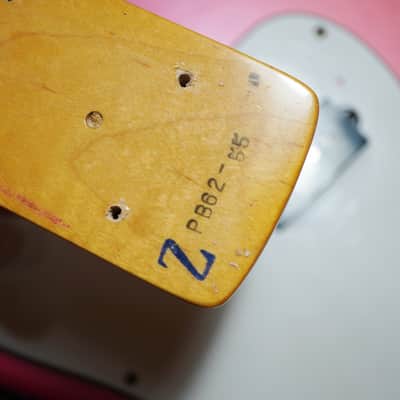 1985 Fender Precision Bass ‘62 Vintage Reissue PB62-55 Metallic Pink Japan MIJ Fujigen image 15