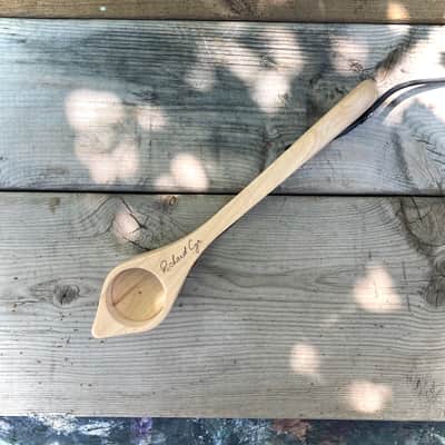 VARIUM - Electric Musical Spoons - Altered Héritage Large Wooden ‘Boite-a-Bois’- Piezo Percussion Instrument - 1/4” Jack image 7
