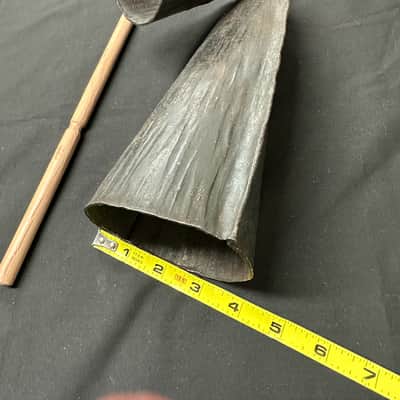 Gankogui, West African Double Bell, Large 13"x4", w/Beater - MINT image 2