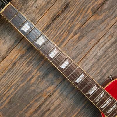 Used Epiphone 2005 Les Paul Standard Left Handed - Cherry Sunburst w/Case image 6