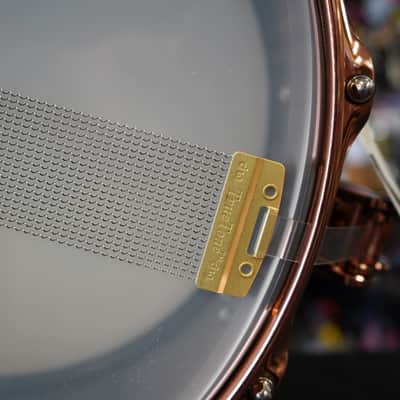 DW USA Collectors Series 6.5x14" Brass Shell Snare Drum w/ Copper Hardware - Satin Black image 11