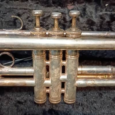 E Benge Resno Tempered Bell Silver Trumpet Los Angeles AS IS Trumpet image 4