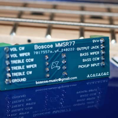 Boscoe MMSR77 kit (rear control cavity version) - Classic Music Man StingRay Bass 2-band Preamp Replica Bild 4