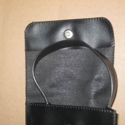 lightly used - very clean genuine BOSS vinyl pouch for FV300H, FV300L, and similar size size Boss pedals (NO pedal included) 1990s - Black Vinyl Exterior / Black Thin Canvas Interior image 12