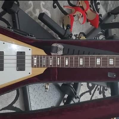Washburn USA CS V Bass 90s - Gloss Korina image 4