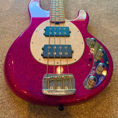 Ernie Ball Music Man StingRay Special 4 HH with Roasted Maple Fretboard - Soda Pink Sparkle image 2