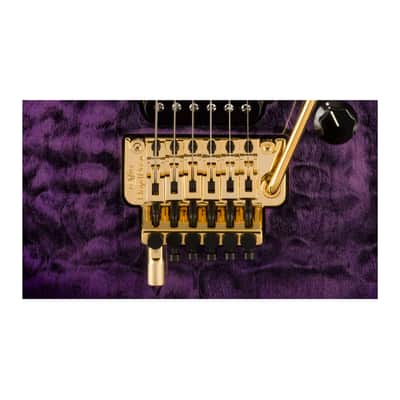 EVH Wolfgang Special QM 6-String Electric Guitar with Basswood Body, 22-Jumbo Frets, Baked Maple Fingerboard and Gold Hardware Finish (Right-Handed, Purple Burst) image 7