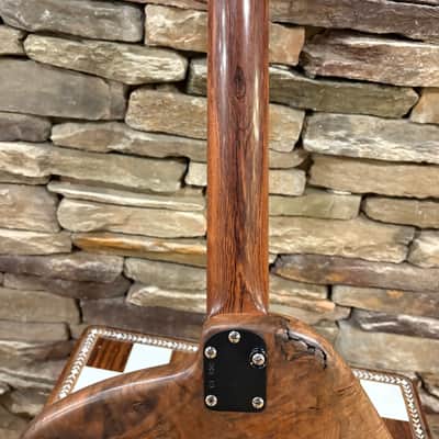Klein Headless Electric Guitar 2017 - Natural Burled Walnut / Rosewood w/ Gig Bag image 8