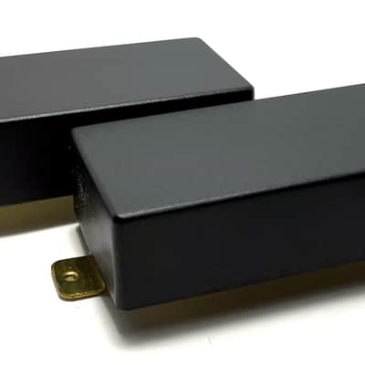 Dragonfire Volt Buckers HH Set, Passive Ceramic Humbucker Bridge + Neck Pickups ~ Solid Cover Black image 2