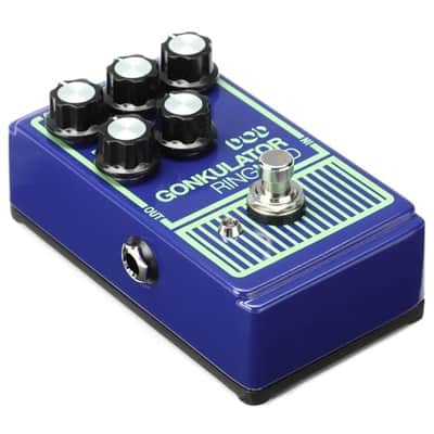 DigiTech Gonkulator Ring Modulator Effect Pedal Bundle w/ 2-Pack Strukture S6P48 Woven Right Angle Patch Cable, 12-Pack Guitar Pick and Liquid Audio Polishing Cloth image 5