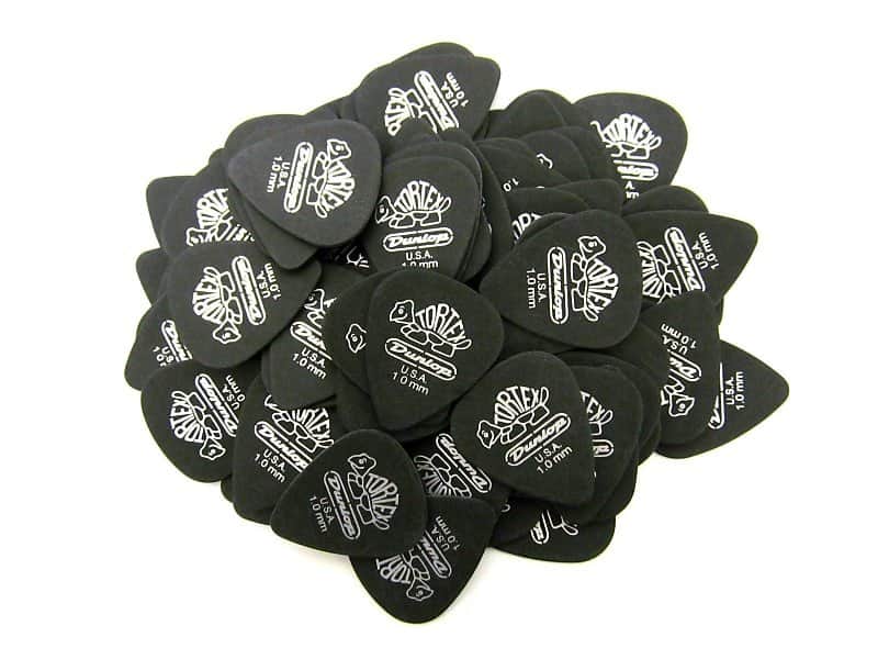 Dunlop Guitar Picks 72 Pack Tortex Pitch Black Standard 1.0mm 488R1.0 image 1