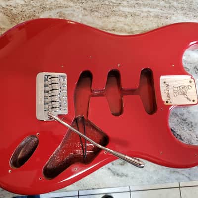 Warmoth Stratocaster Body Dakota Red Babicz Tremolo Bridge 4.3 Lbs image 2