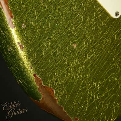 2023 - Fender Custom Shop Eddie's Guitars Exclusive Dealer Select Roasted 1963 Stratocaster Heavy Relic - Chartreuse Sparkle #XN15600 image 15
